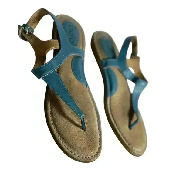 BOLO Turquoise Sandals Flats Lightly Used size 9 - Picture 3 of 9